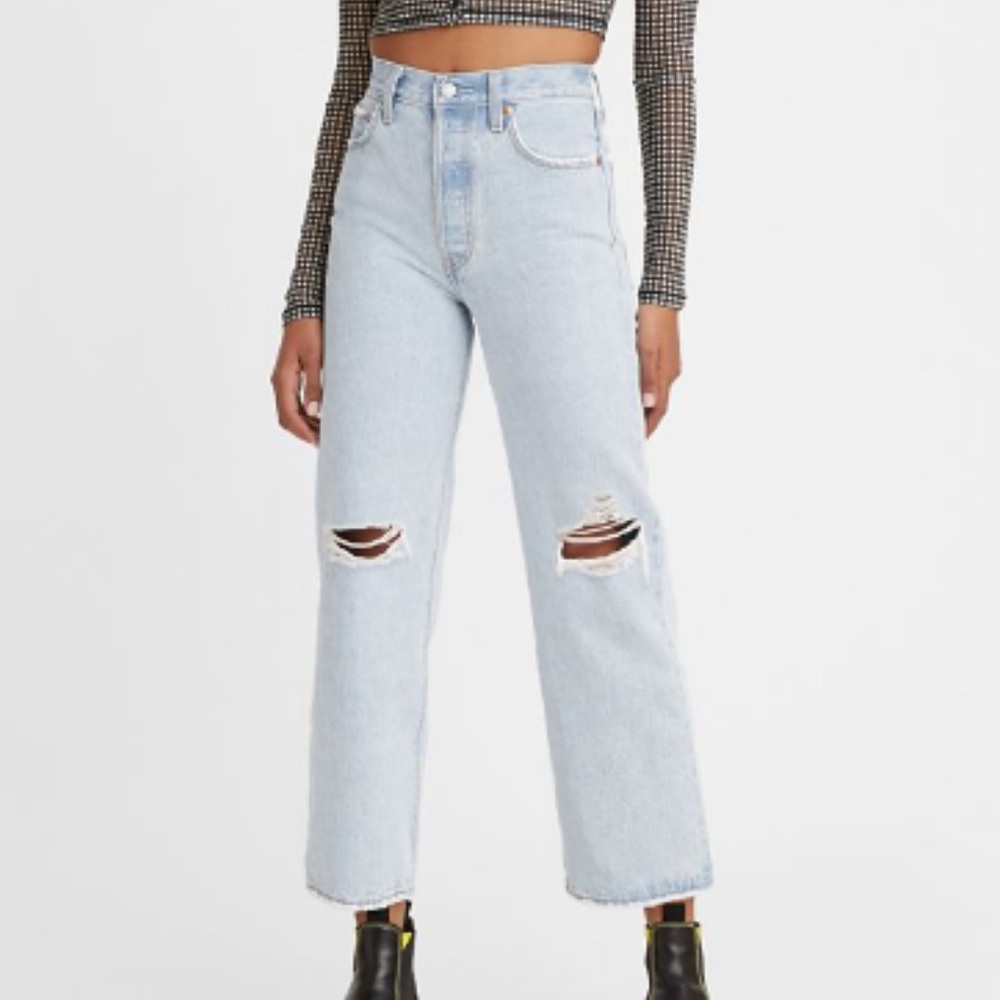 Levi’s Ribcage Straight Ankle - Light Wash Sz 31